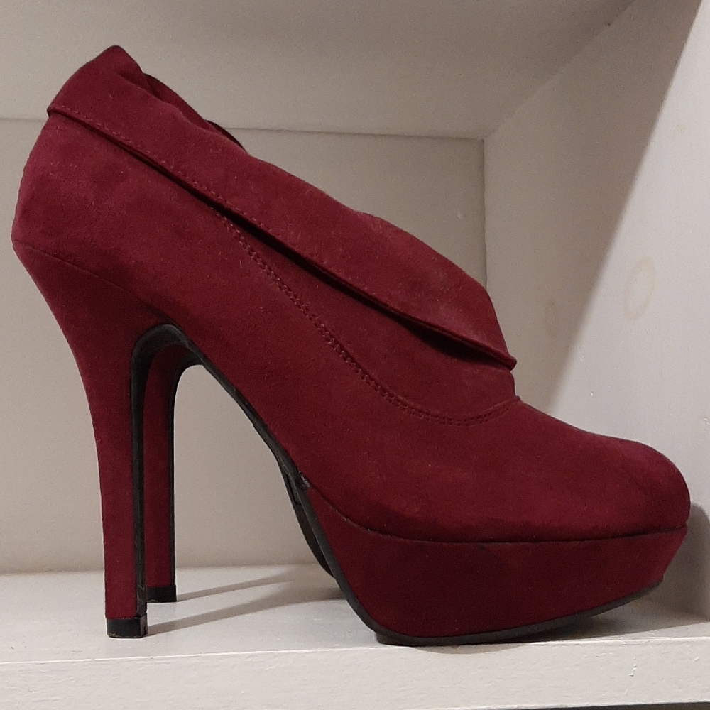 Suede high heels